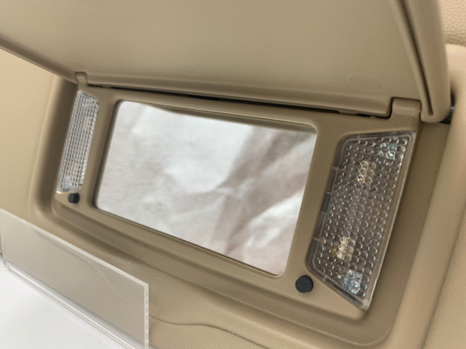 2003-2007 Cadillac CTS Passenger Sun Visor Tan Illuminated OEM B03B29031