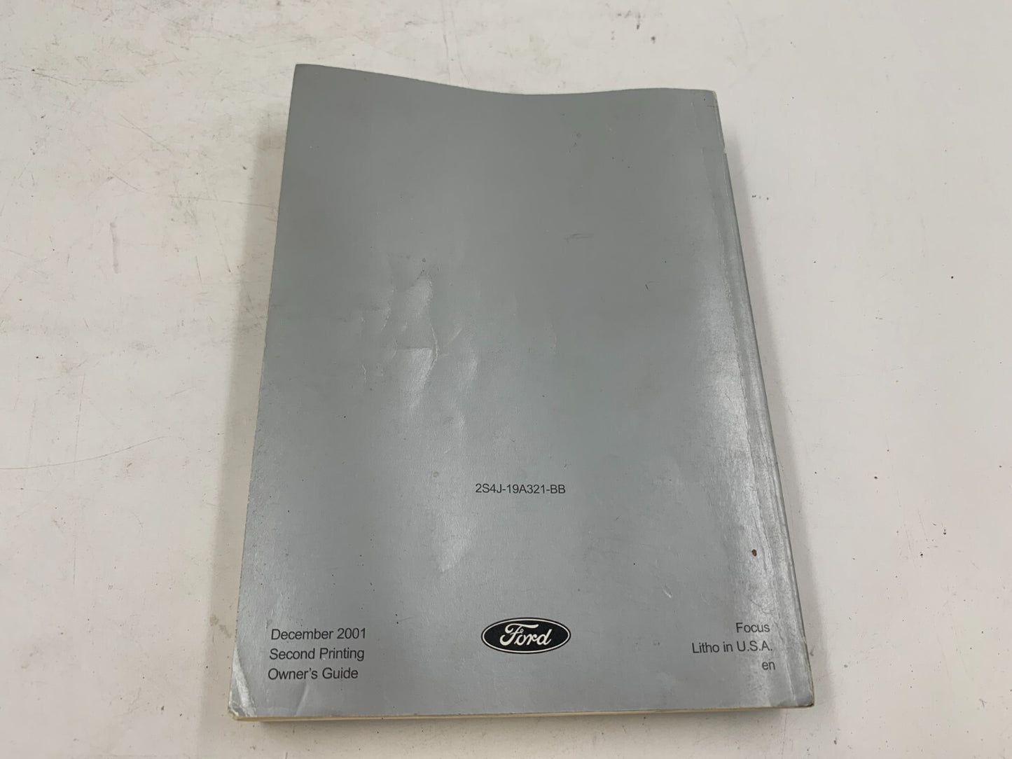 2002 Ford Focus Owners Manual OEM C03B36003