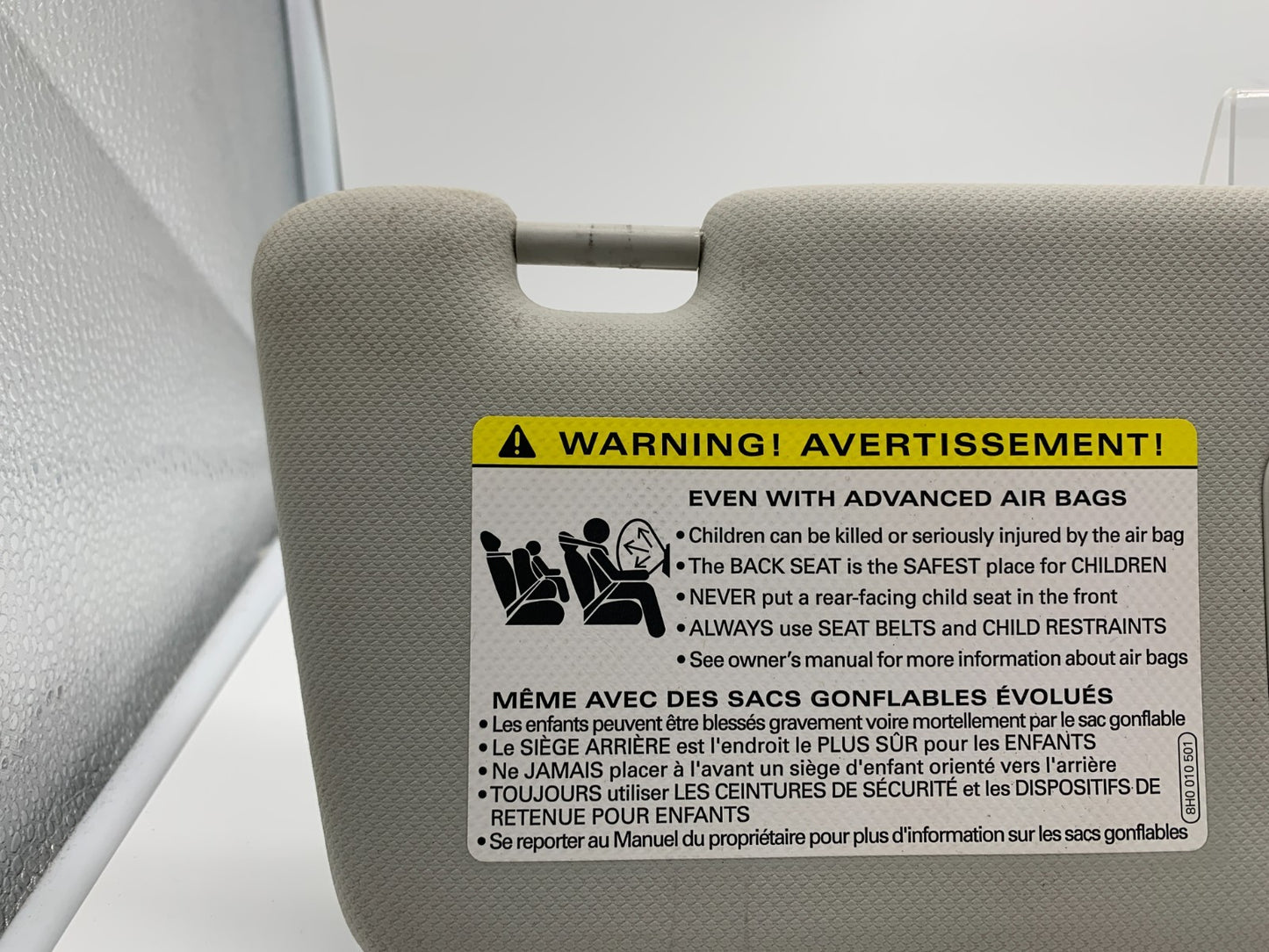 2009-2012 Audi A4 Passenger Sun Visor Sunvisor Gray Illuminated OEM