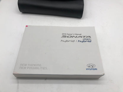 2016 Hyundai Sonata Owners Manual with Case OEM R01B08020