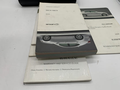 2008 Lexus IS350 IS250 Owners Manual Set with Case OEM C03B69019
