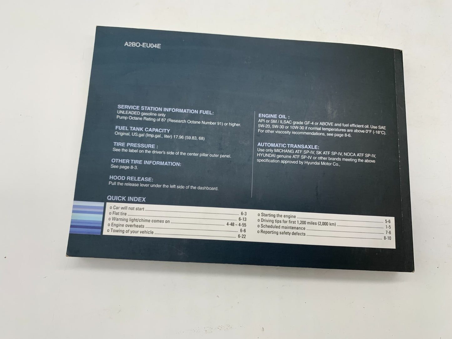 2010 Hyundai Santa FE Owners Manual Set with Case OEM