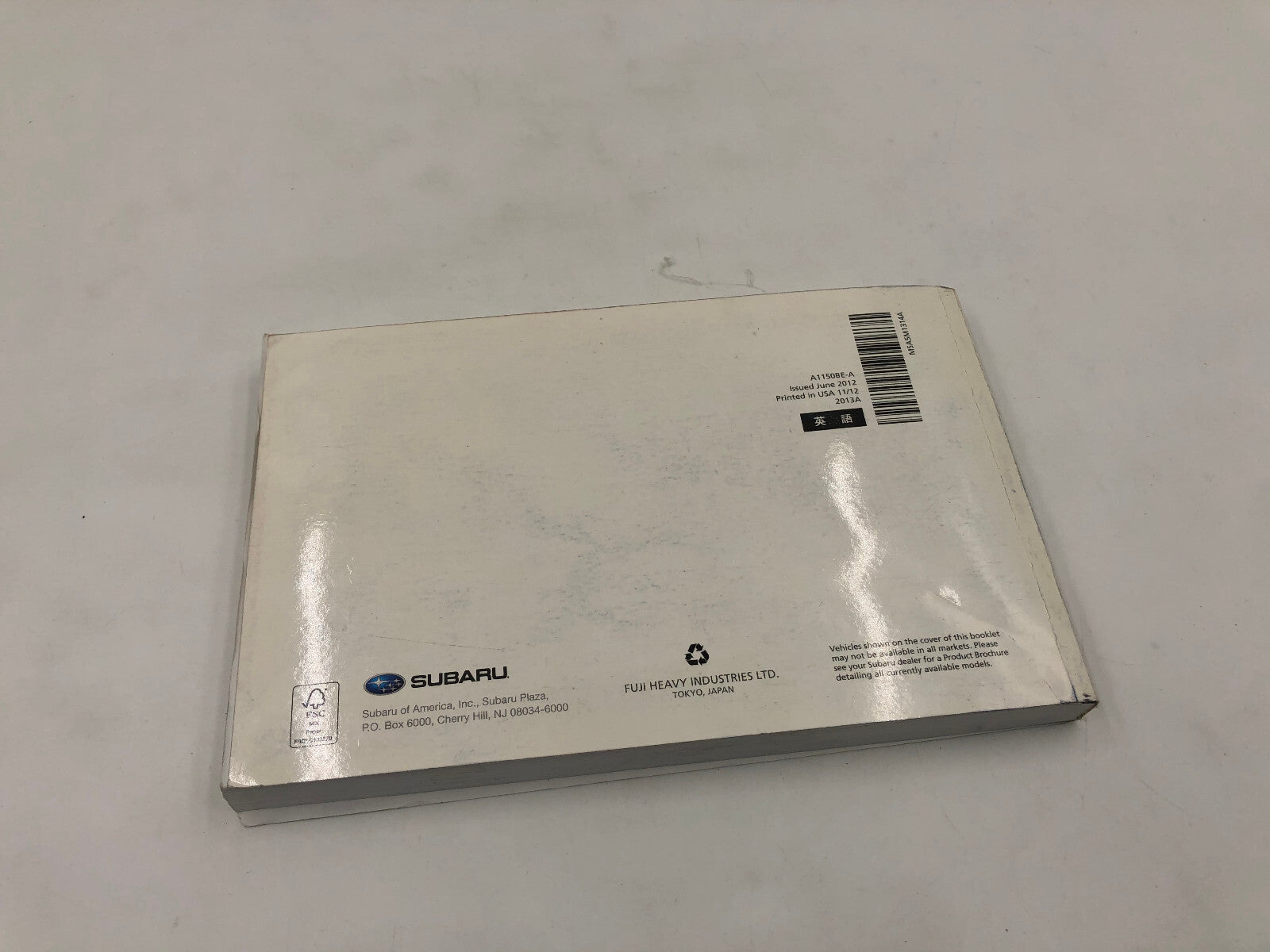 2013 Subaru Impreza WRX STI Owners Manual OEM B02B26053