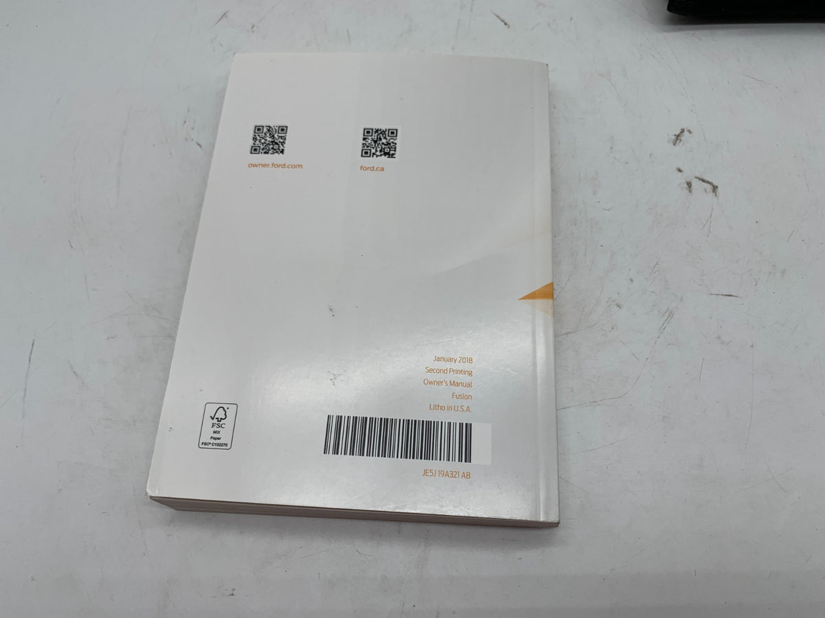2018 Ford Fusion Owners Manual Set with Case OEM B03B35006