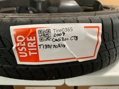 2008-2014 Cadillac CTS Spare Tire 18" Compact Emergency Spare T135/70R18