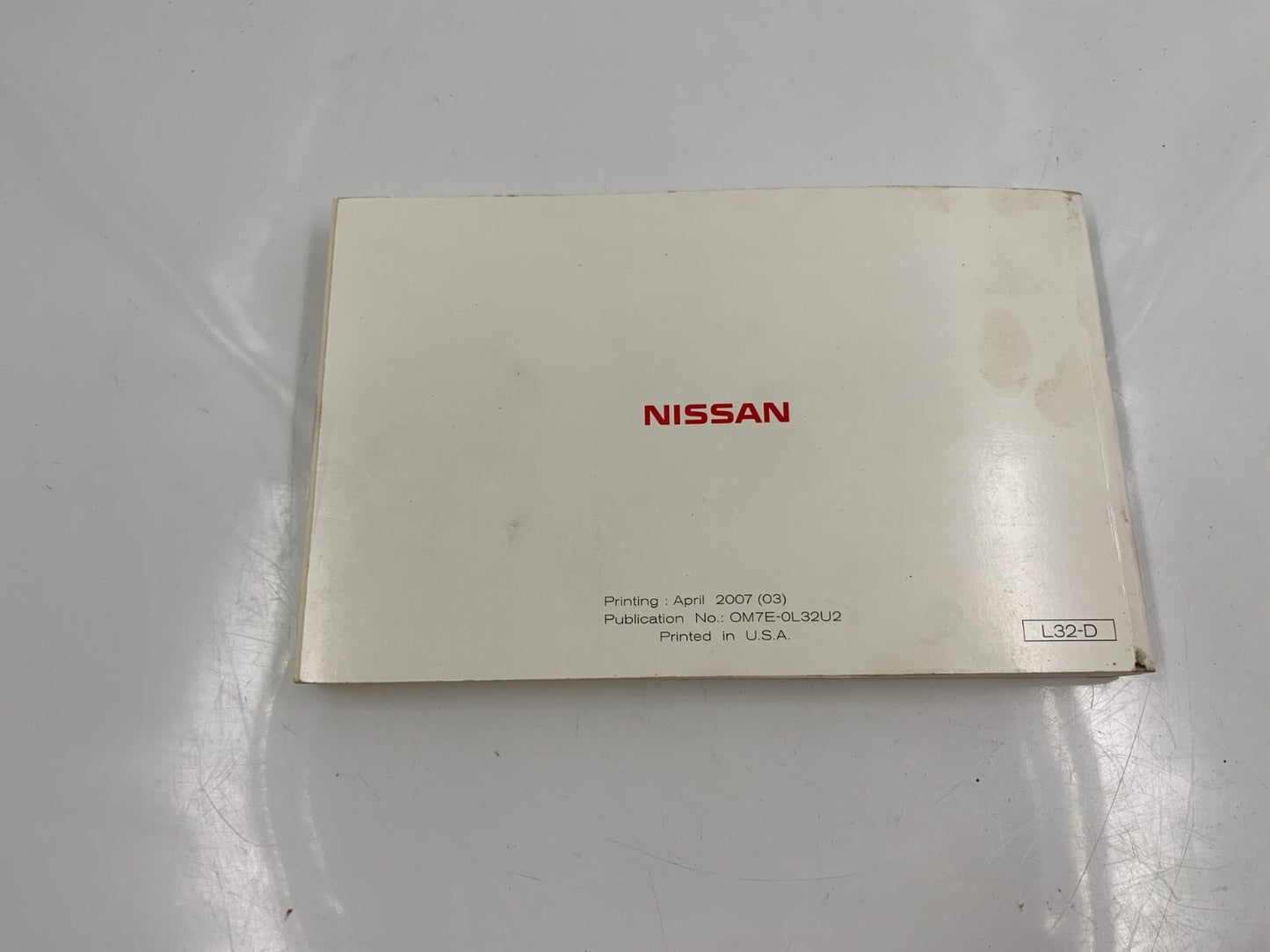 2007 Nissan Altima Owners Manual OEM D04B33083