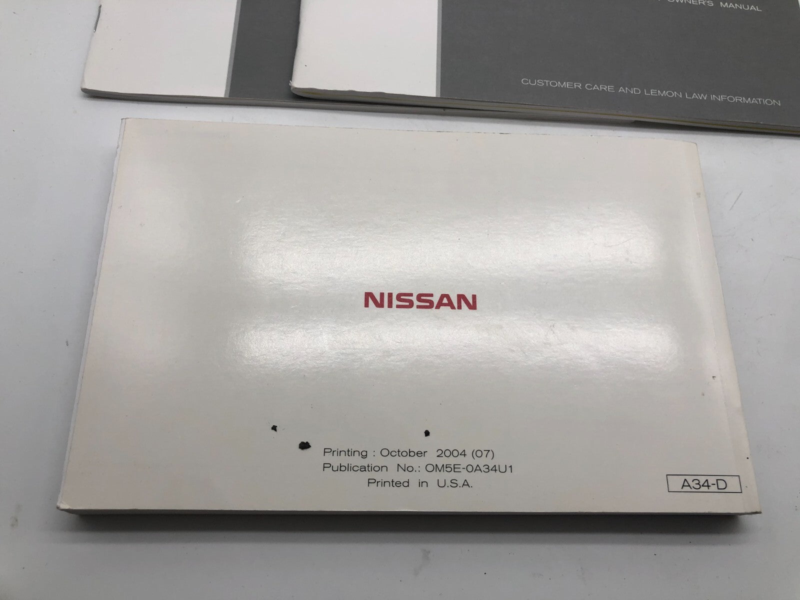 2005 Nissan Maxima Owners Manual Set with Case OEM B03B43002