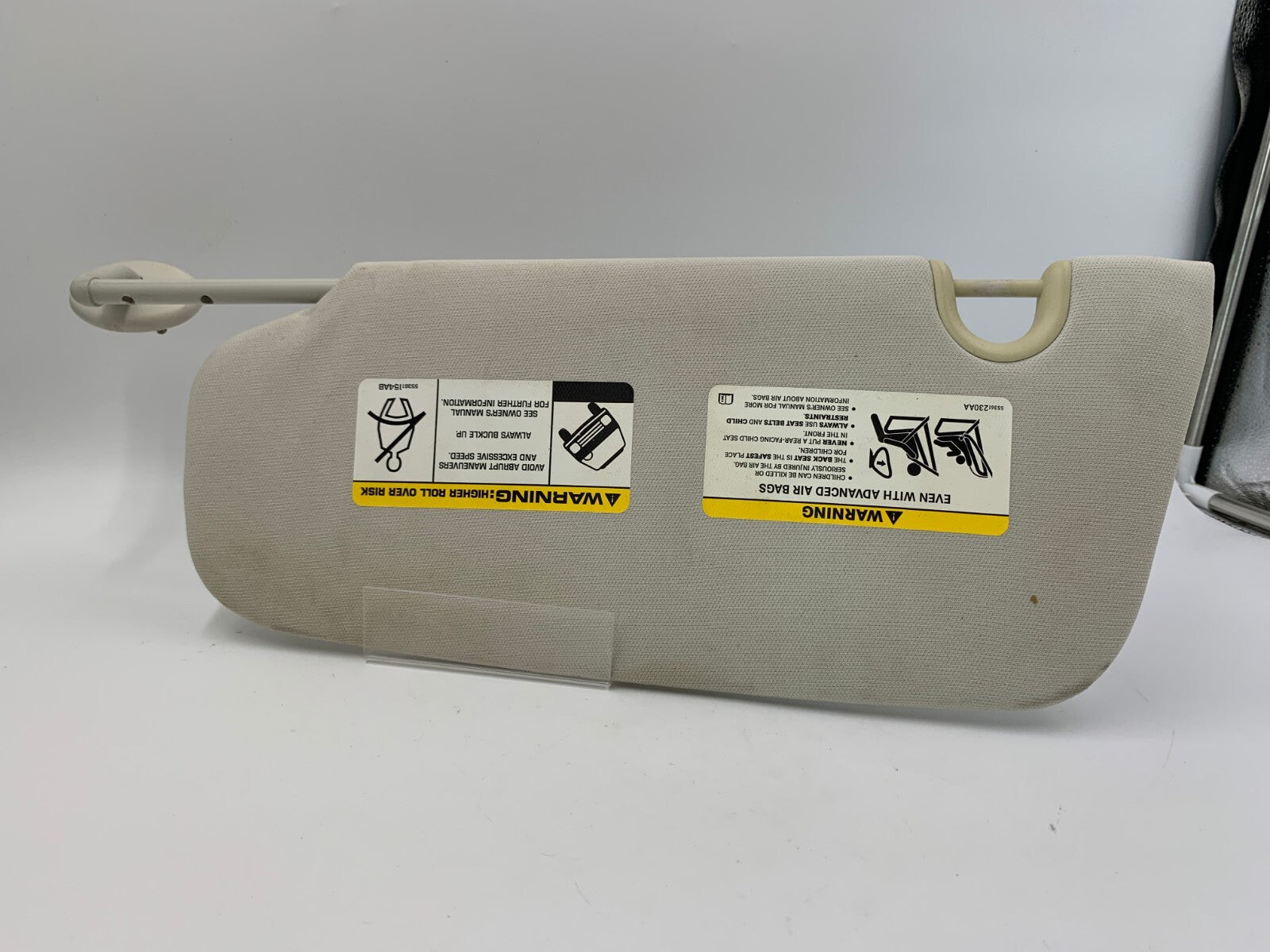 2007-2009 Jeep Compass Passenger Sun Visor Sunvisor Ivory OEM A01B22004