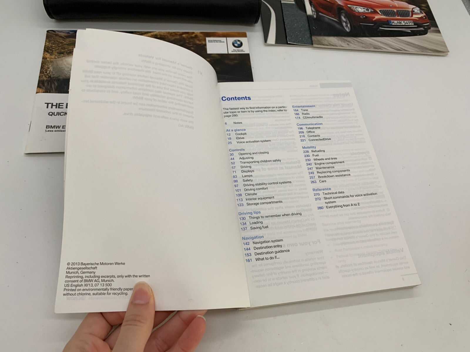 2013 BMW X1 Owners Manual Set with Case OEM R01B29021