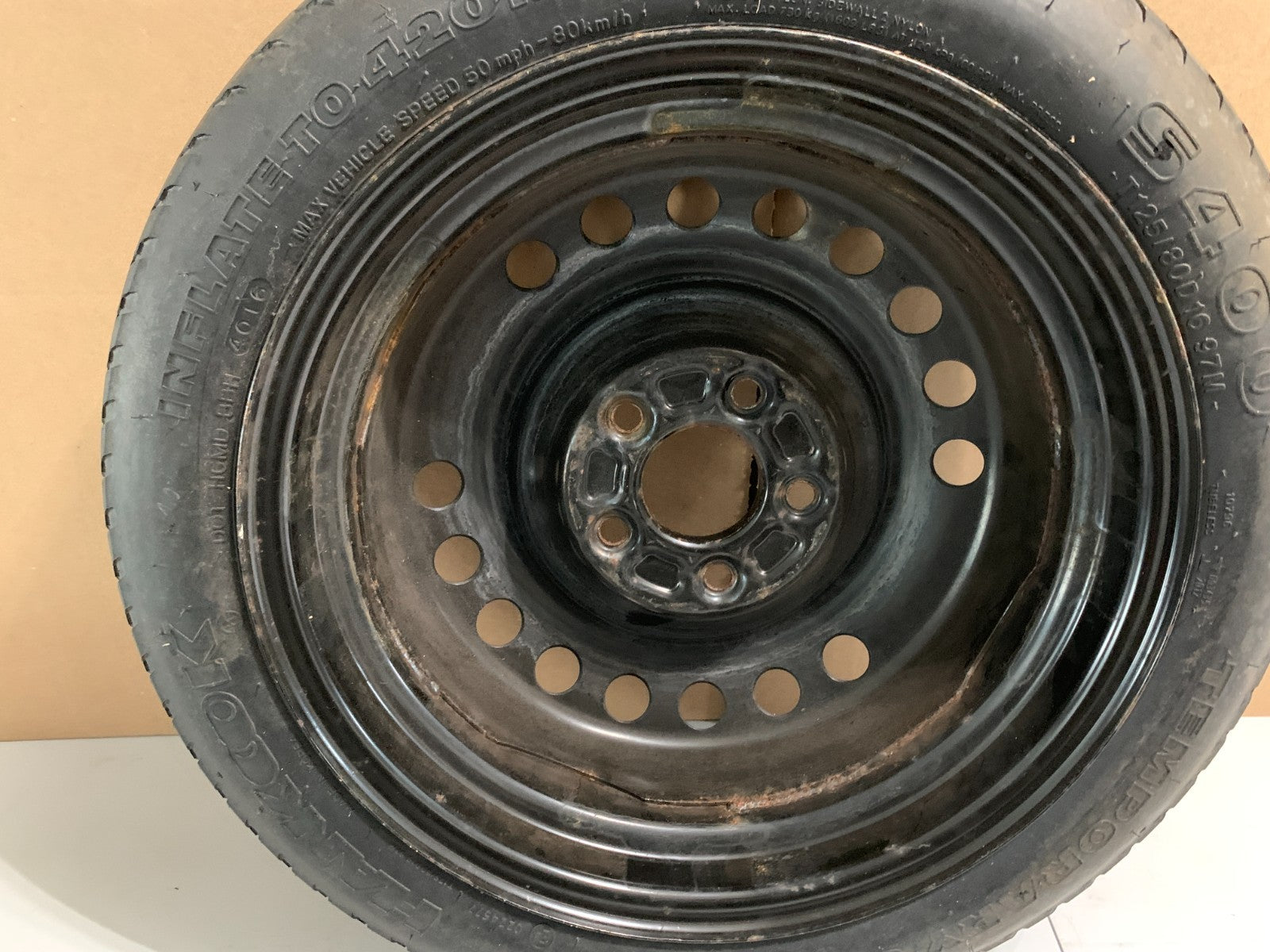 2015-2020 Hyundai Sonata 16" Spare Tire Wheel Compact Donut T125/80D16 OEM1