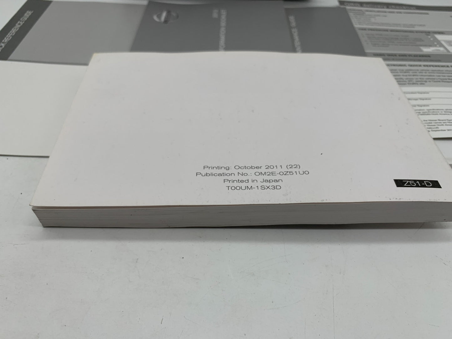 2012 Nissan Murano Owners Manual Set with Case OEM