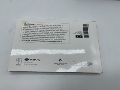 2019 Subaru WRX Owners Manual with Case OEM A02B50058