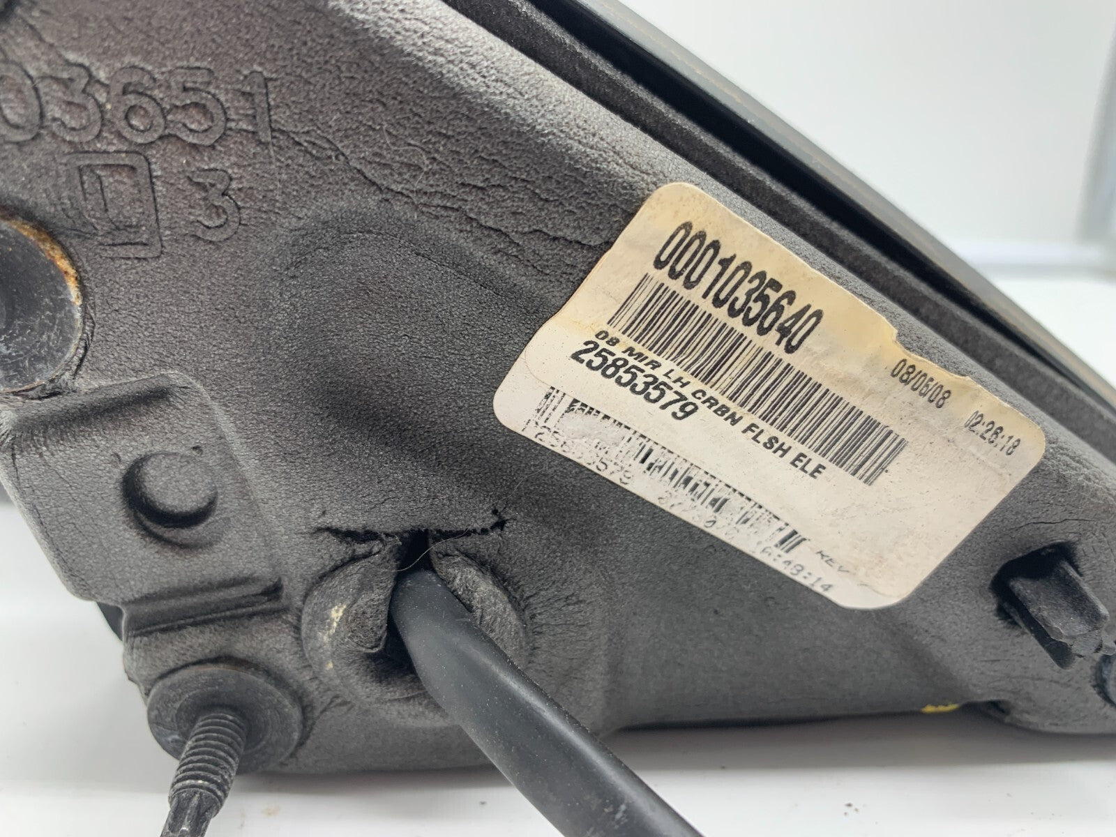 2007-2009 Saturn Aura Driver Side View Power Door Mirror Black OEM C03B03041