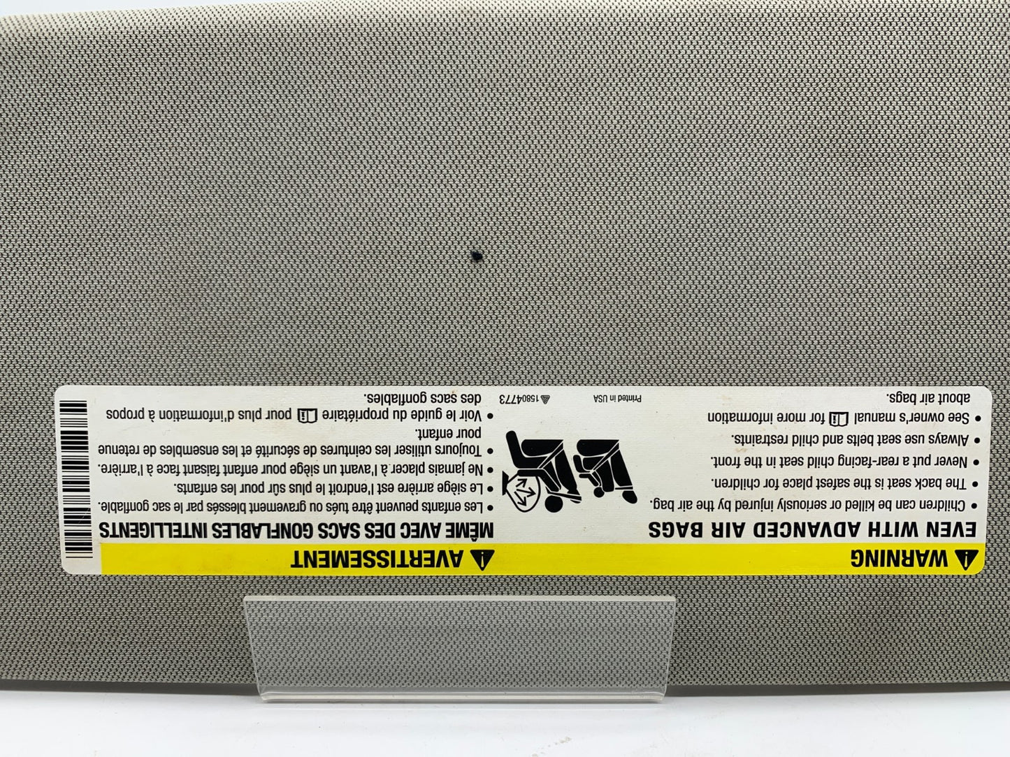 2015-2016 Chevrolet Trax Passenger Sun Visor Gray OEM C03B29001