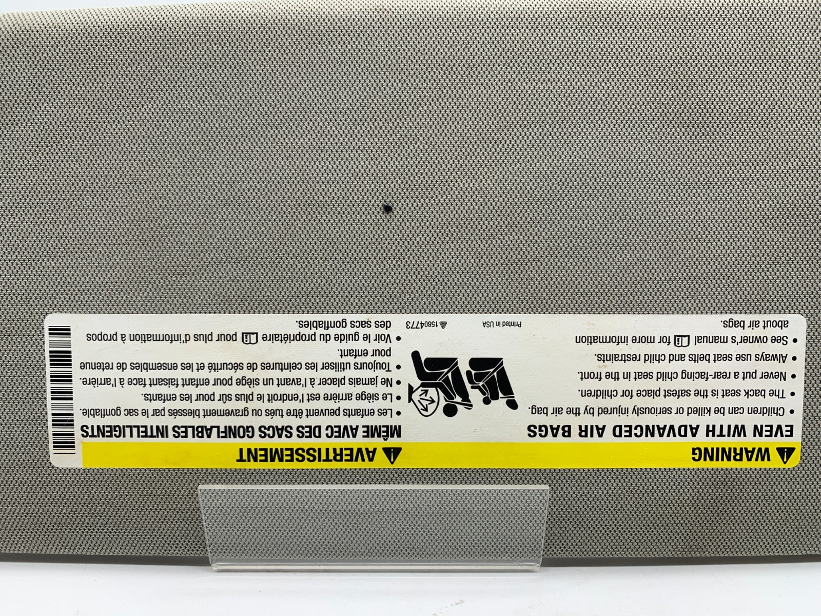 2015-2016 Chevrolet Trax Passenger Sun Visor Gray OEM C03B29001