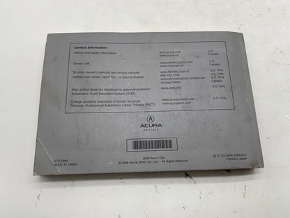 2009 Acura TSX Owners Manual Set with Case OEM A03B14061