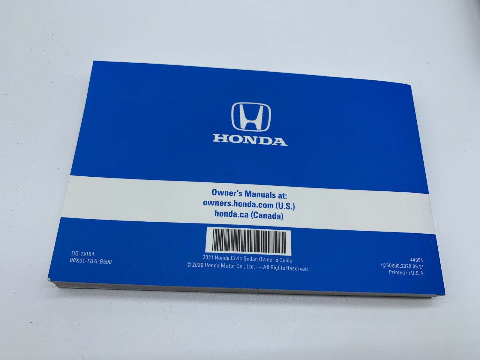 2021 Honda Civic Sedan Owners Manual Set with Case OEM B03B35003
