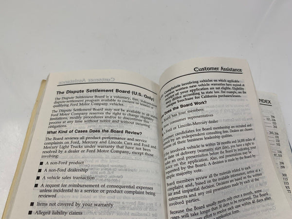 1995 Ford Contour Owners Manual Handbook OEM G03B21042