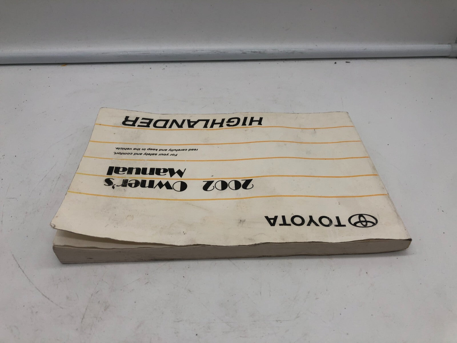 2002 Toyota Highlander Owners Manual OEM B02B08038