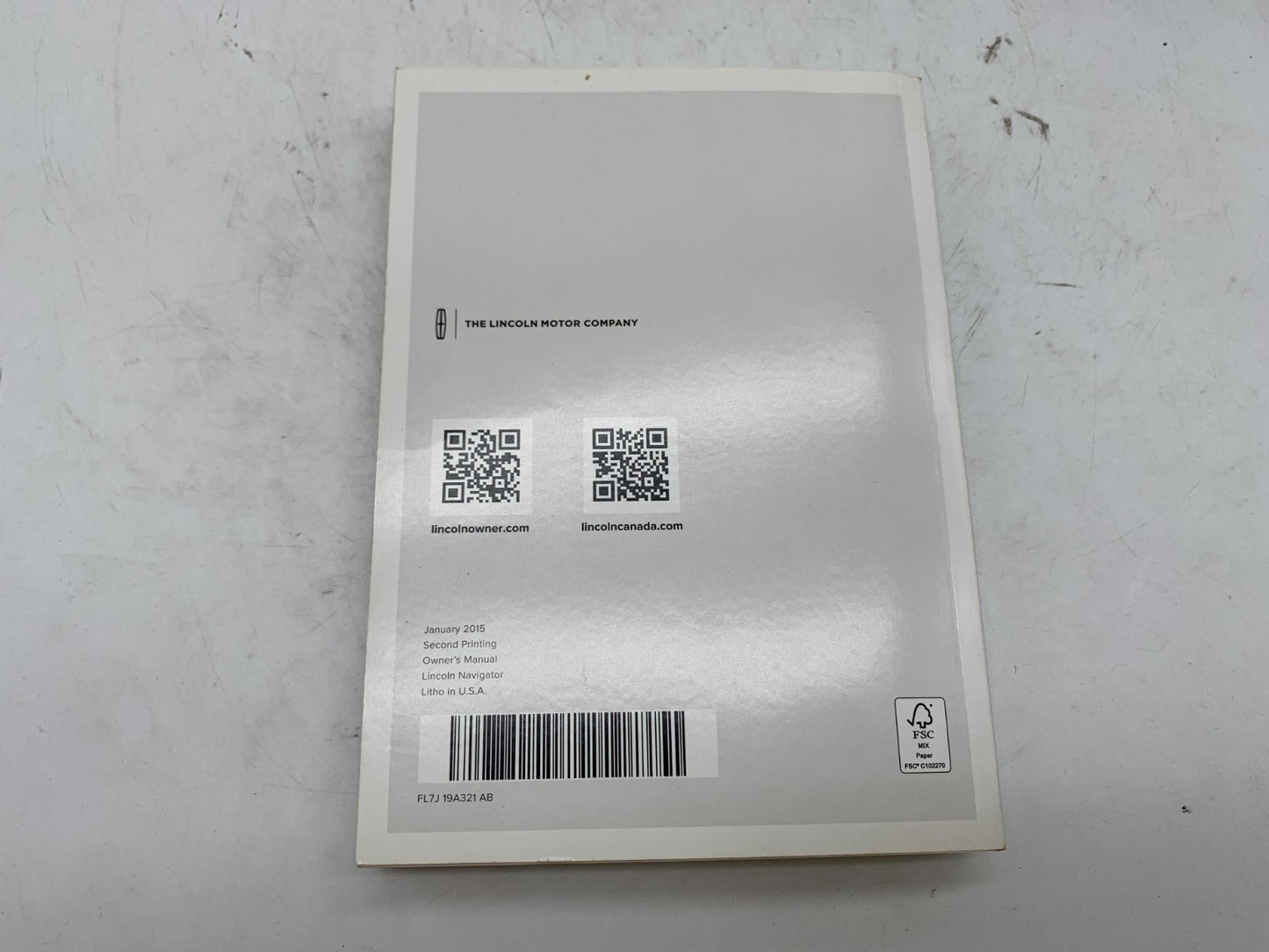 2015 Lincoln Navigator Owners Manual Set with Case OEM A03B43009