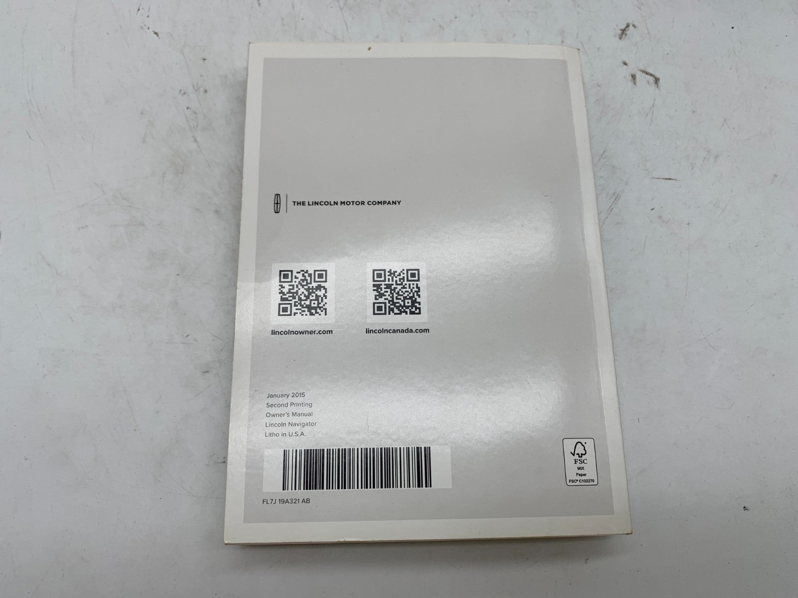2015 Lincoln Navigator Owners Manual Set with Case OEM A03B43009