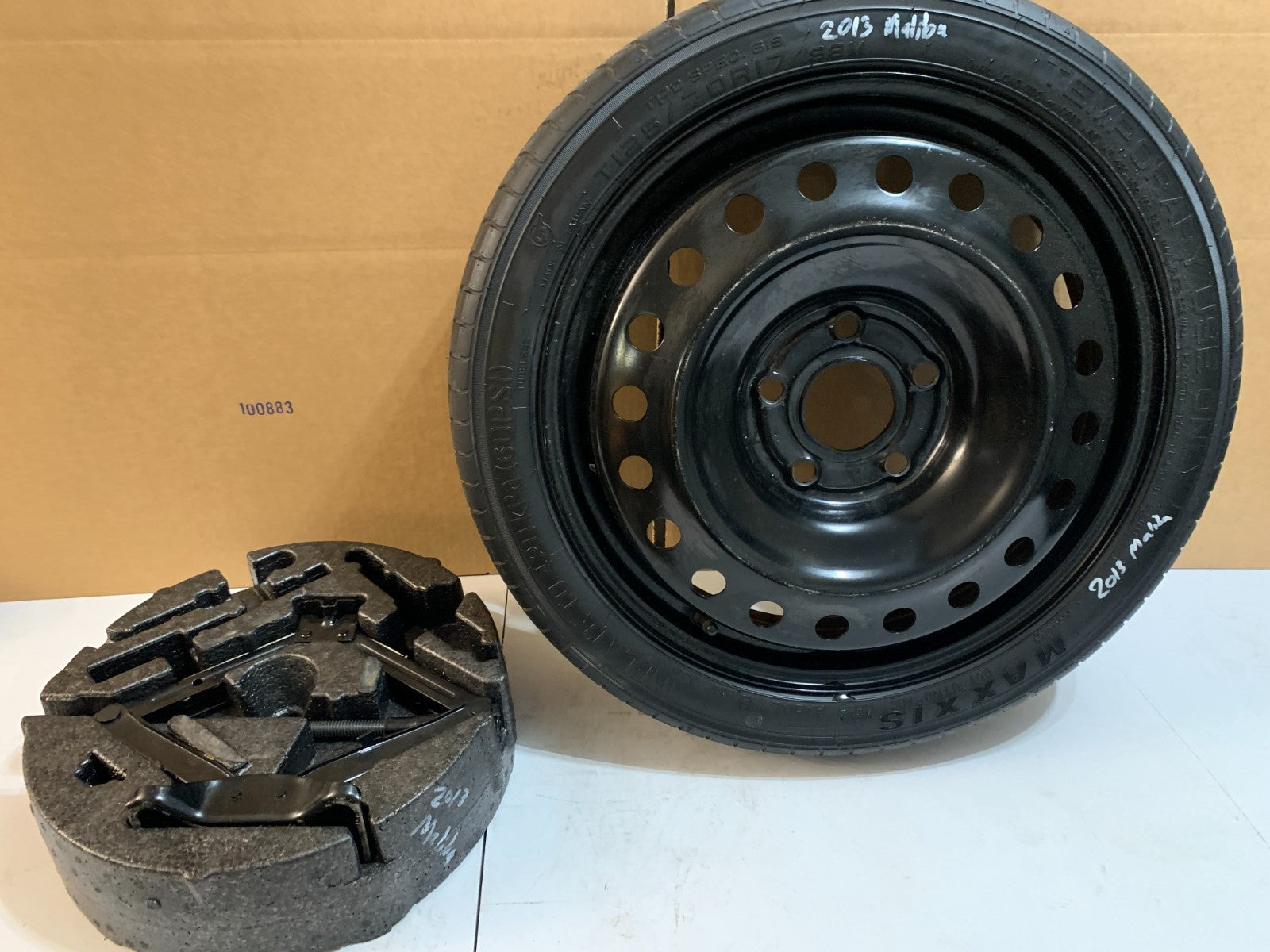 2013-2016 Chevrolet Malibu 17" Spare Tire with Jack Kit Compact Donut T125/70R17