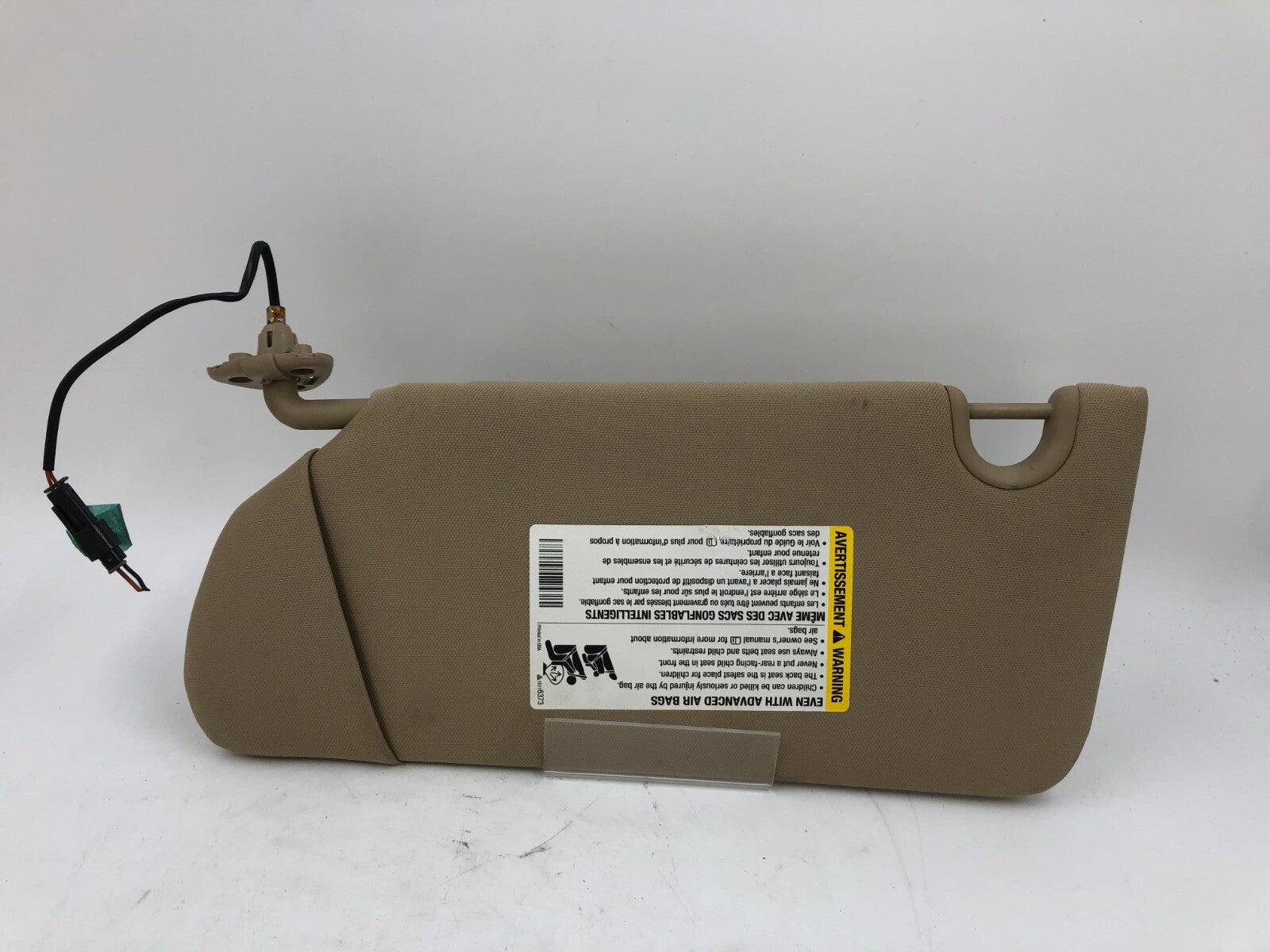 2006-2011 Buick Lucerne Passenger Sun Visor Brown Illuminated OEM B02B32032