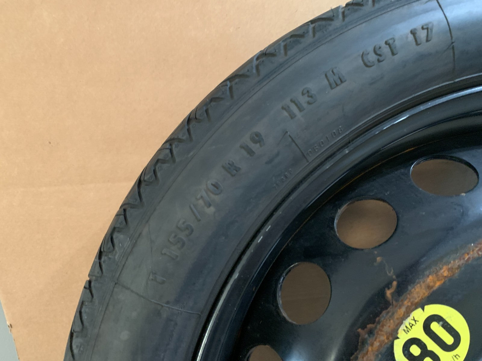 2007-2014 Mercedes Benz S550 19" Spare Tire Wheel Compact Donut T155/70R19