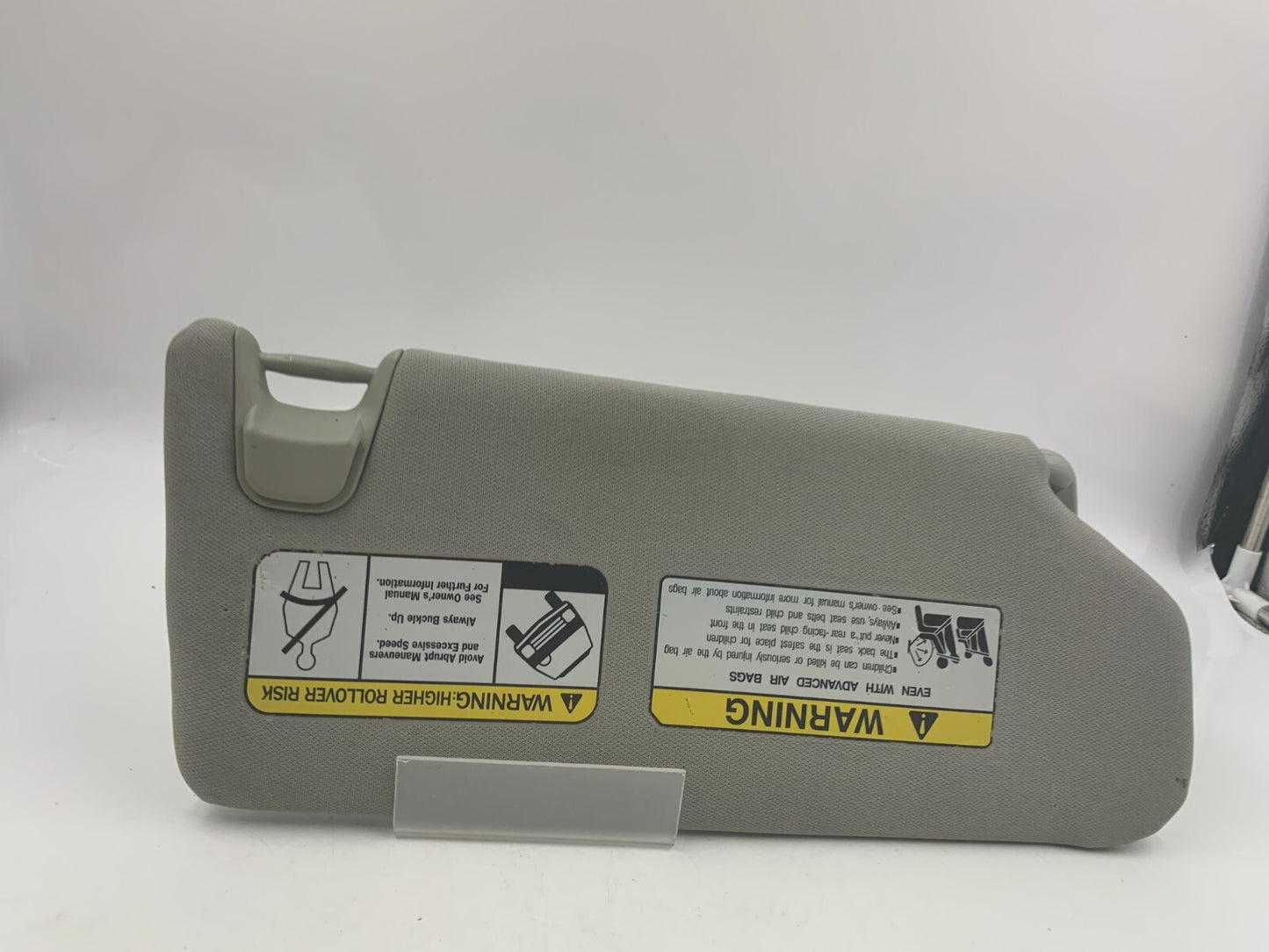 2012-2013 Mitsubishi Outlander Driver Sun Visor Gray Illumination OEM B02B15053