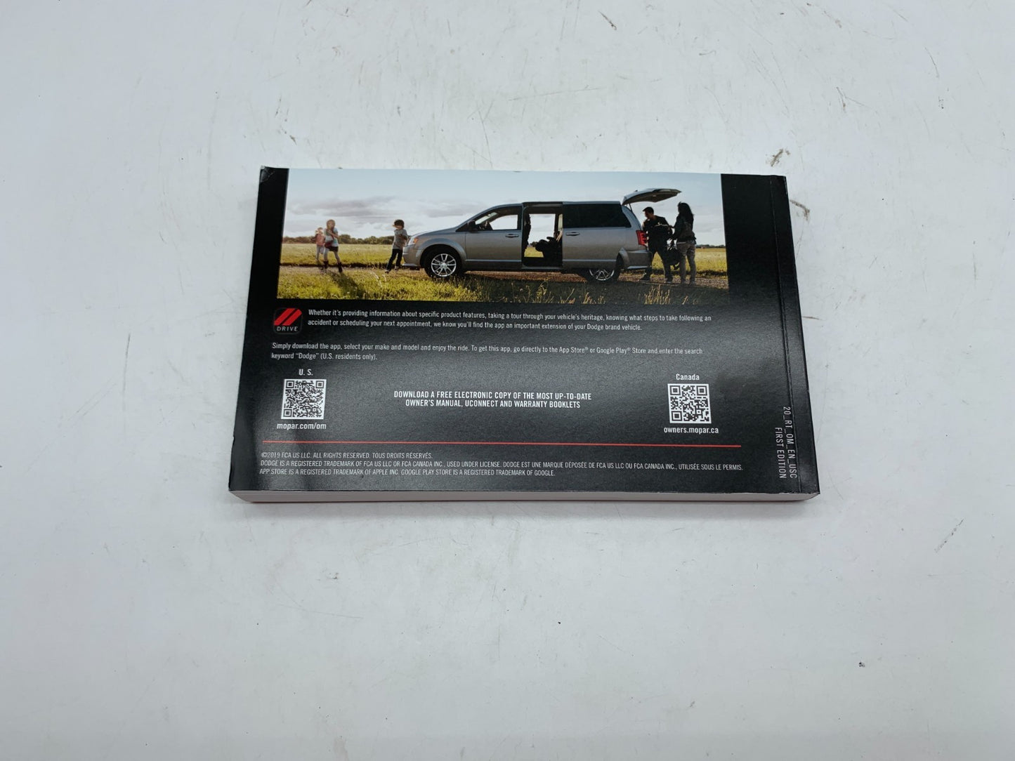 2020 Dodge Caravan Owners Manual OEM B03B51011