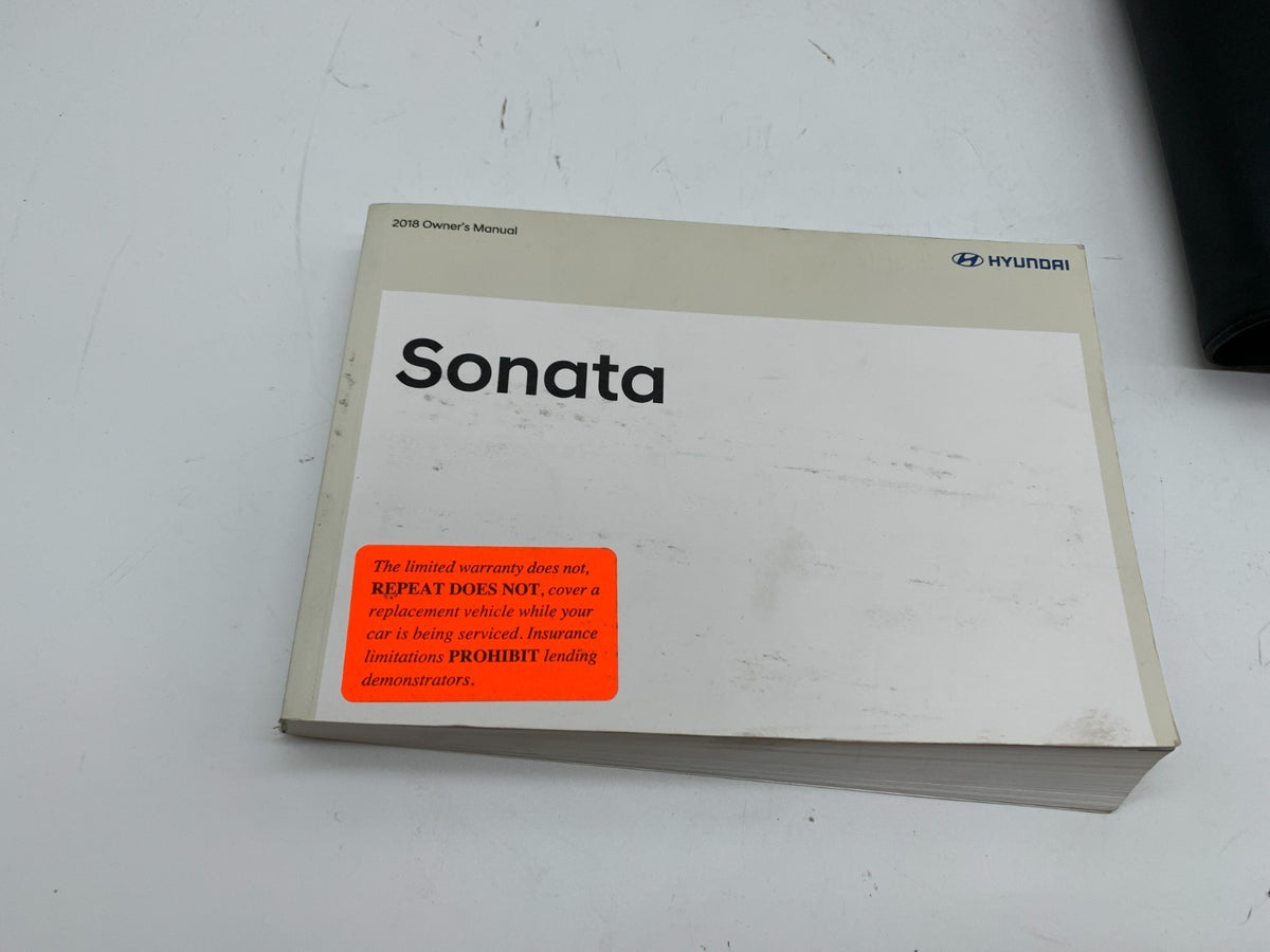 2018 Hyundai Sonata Owners Manual with Case OEM R01B18019