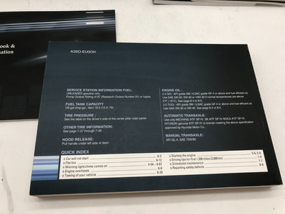2011 Hyundai Sonata Owners Manual Set with Case OEM B03B17011