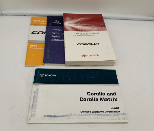 2009 Toyota Corolla Owners Manual Set OEM D01B60005