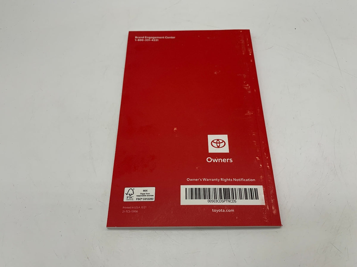 2022 Toyota Camry Owners Manual Set OEM R01B50019