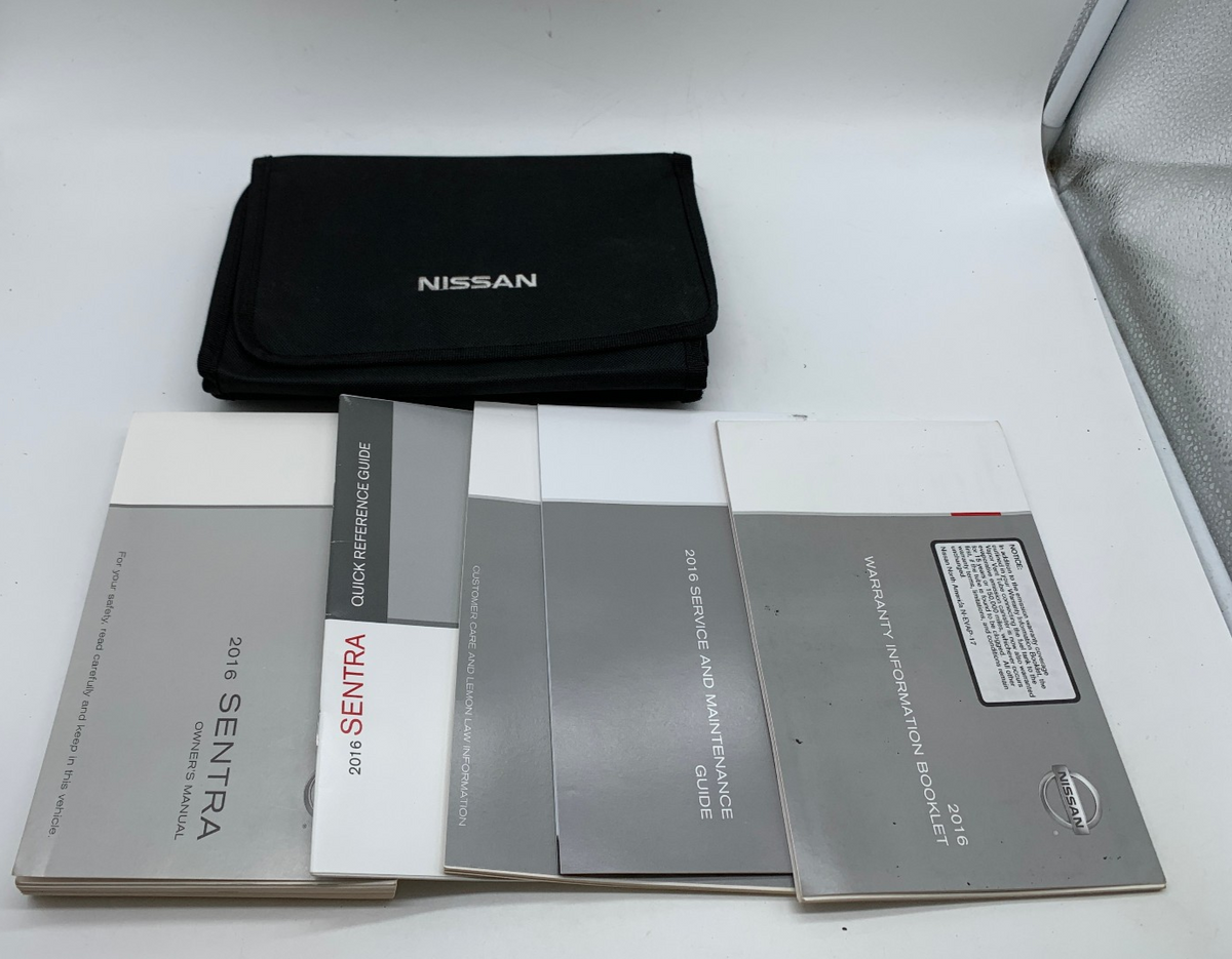 2016 Nissan Sentra Owners Manual Set with Case OEM R01B33013