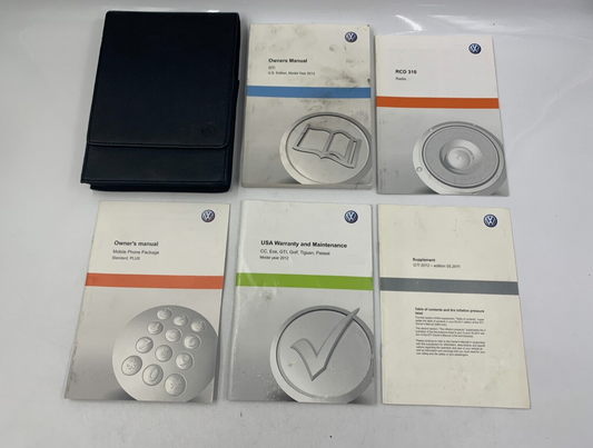 2012 Volkswagen Jetta GTI Owners Manual Set with Case OEM C04B41011