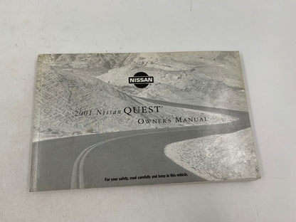 2001 Nissan Quest Owners Manual with Case OEM A01B23011