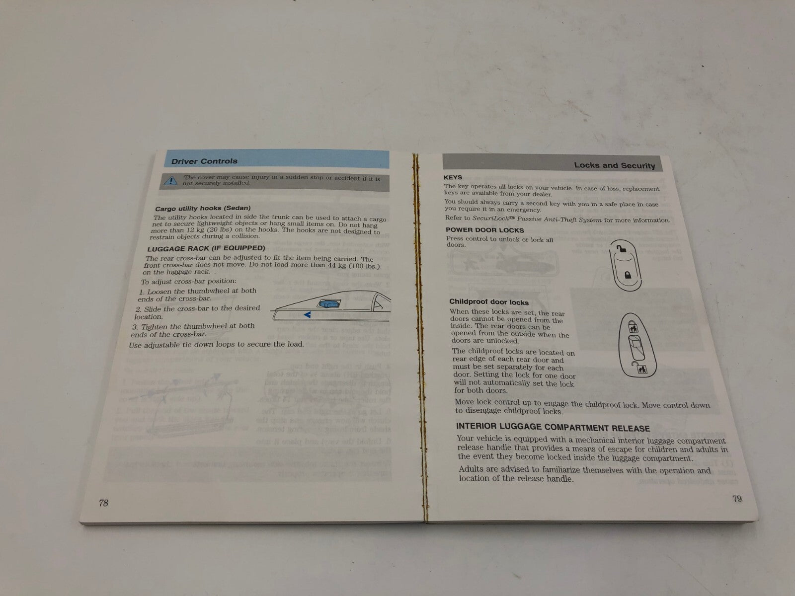 2002 Mercury Sable Owners Manual OEM C03B05048