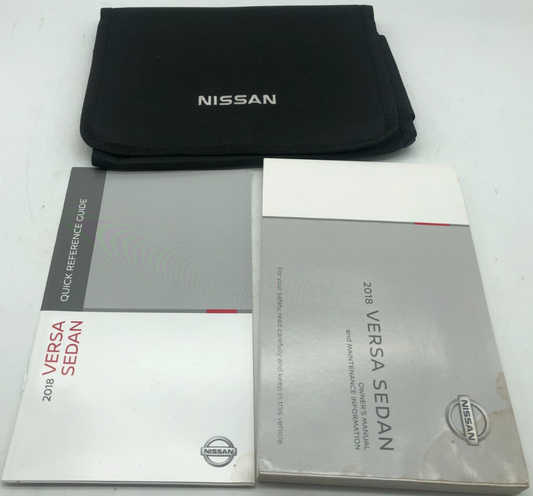 2018 Nissan Versa Sedan Owners Manual Set with Case OEM D03B07001