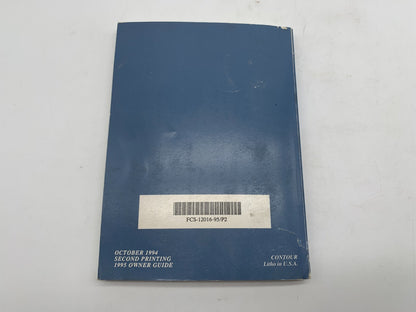 1995 Ford Contour Owners Manual OEM A02B37013