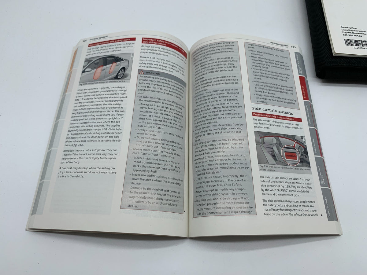 2013 Audi A4 S4 Owners Manual Set with Case OEM D02B65017