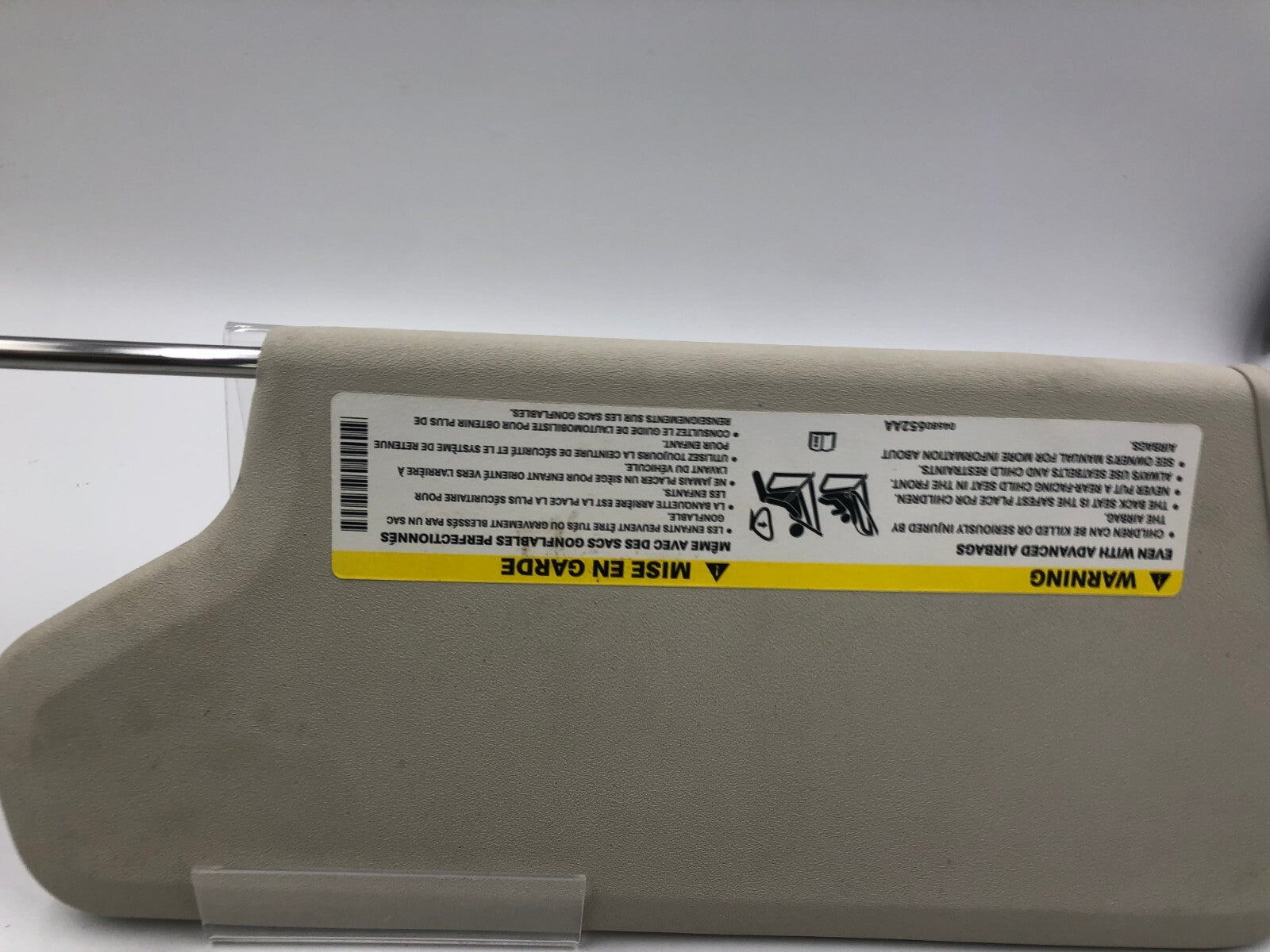 2009-2010 Dodge Journey Passenger Sun Visor Gray Illuminated OEM B04B22017