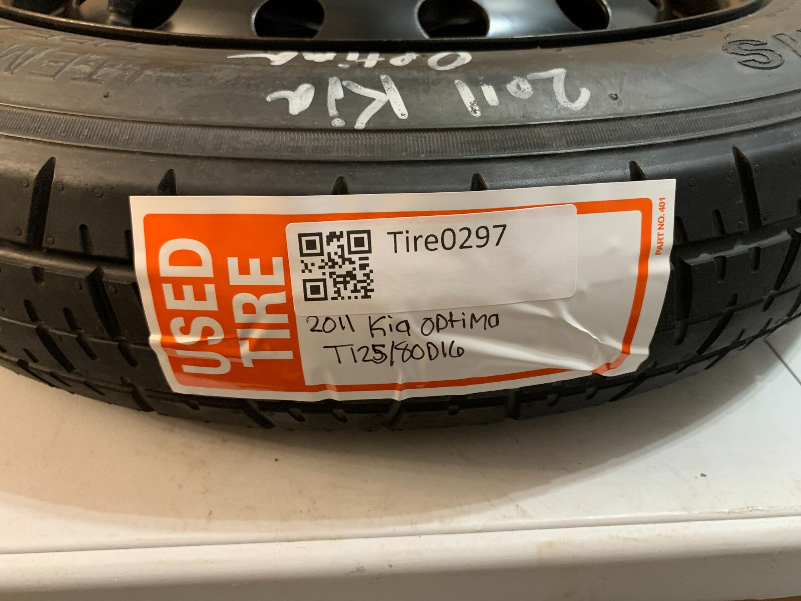 2011-2018 Kia Optima 16" Spare Tire Compact Donut T125/80D16 OEM Spare