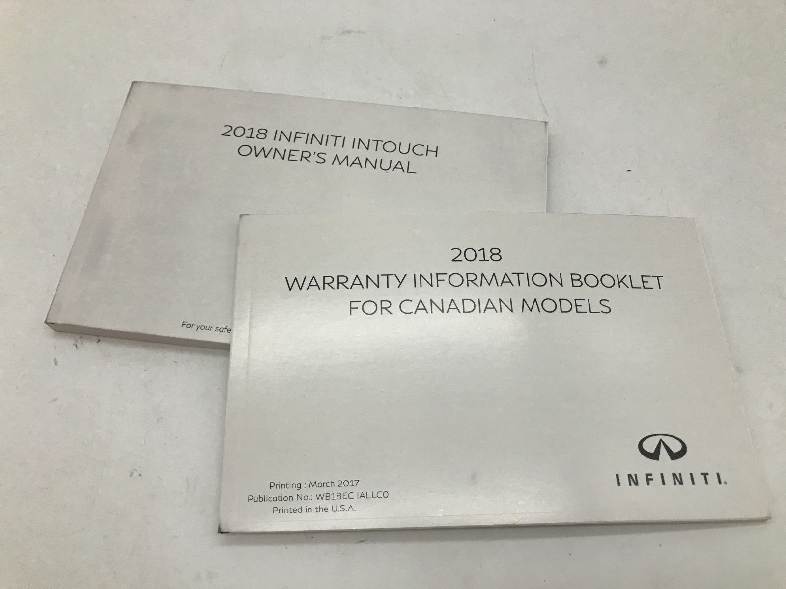 2018 Infiniti QX60 QX 60 Owners Manual Set with Case OEM B04B34019
