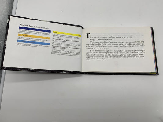 2000 Saturn S Series Owners Manual OEM C02B20019
