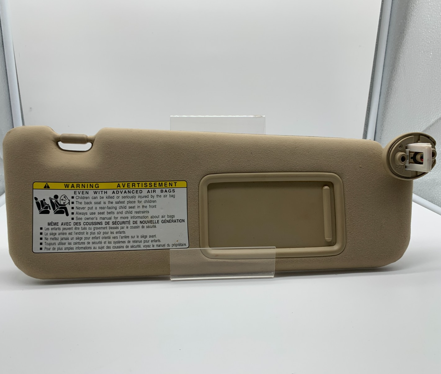 2007-2009 Lexus ES350 Passenger Sun Visor Beige Illuminated OEM A04B31009