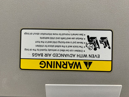 2010-2013 Kia Forte Passenger Sun Visor Gray OEM B01B56038