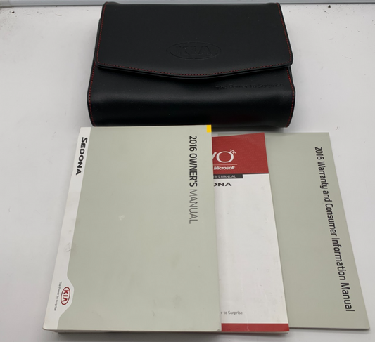 2016 Kia Sedona Owners Manual Set with Case OEM F01B33015