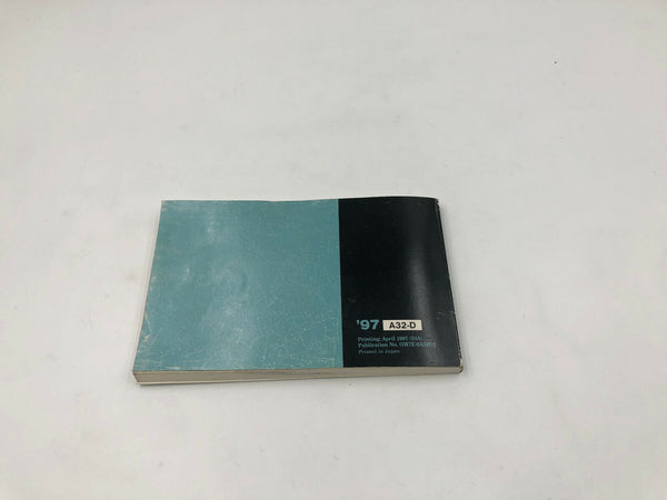 1997 Nissan Maxima Owner's Manual Handbook OEM K03B38006