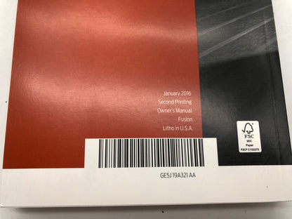2016 Ford Fusion Owners Manual Set with Case OEM D03B67014